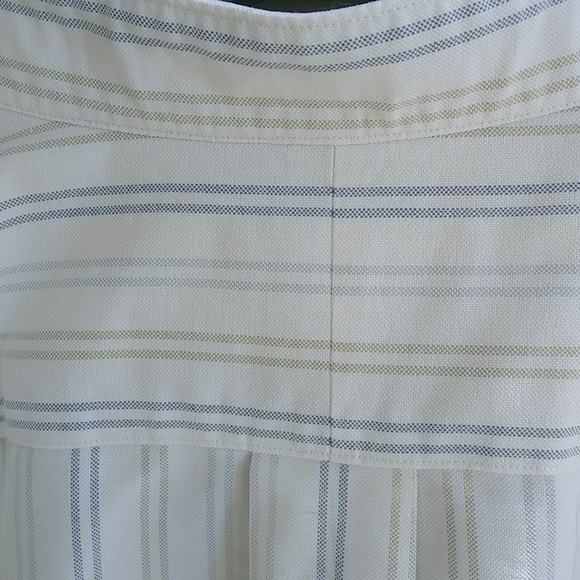 LL Bean 17.5 34 Mens Creme Casual Dress Shirt. O10G5 - Picture 4 of 8